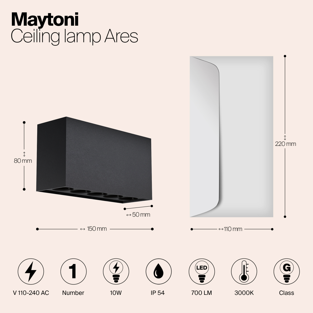 Уличный потолочный светильник Outdoor O309CL-L10GF3K