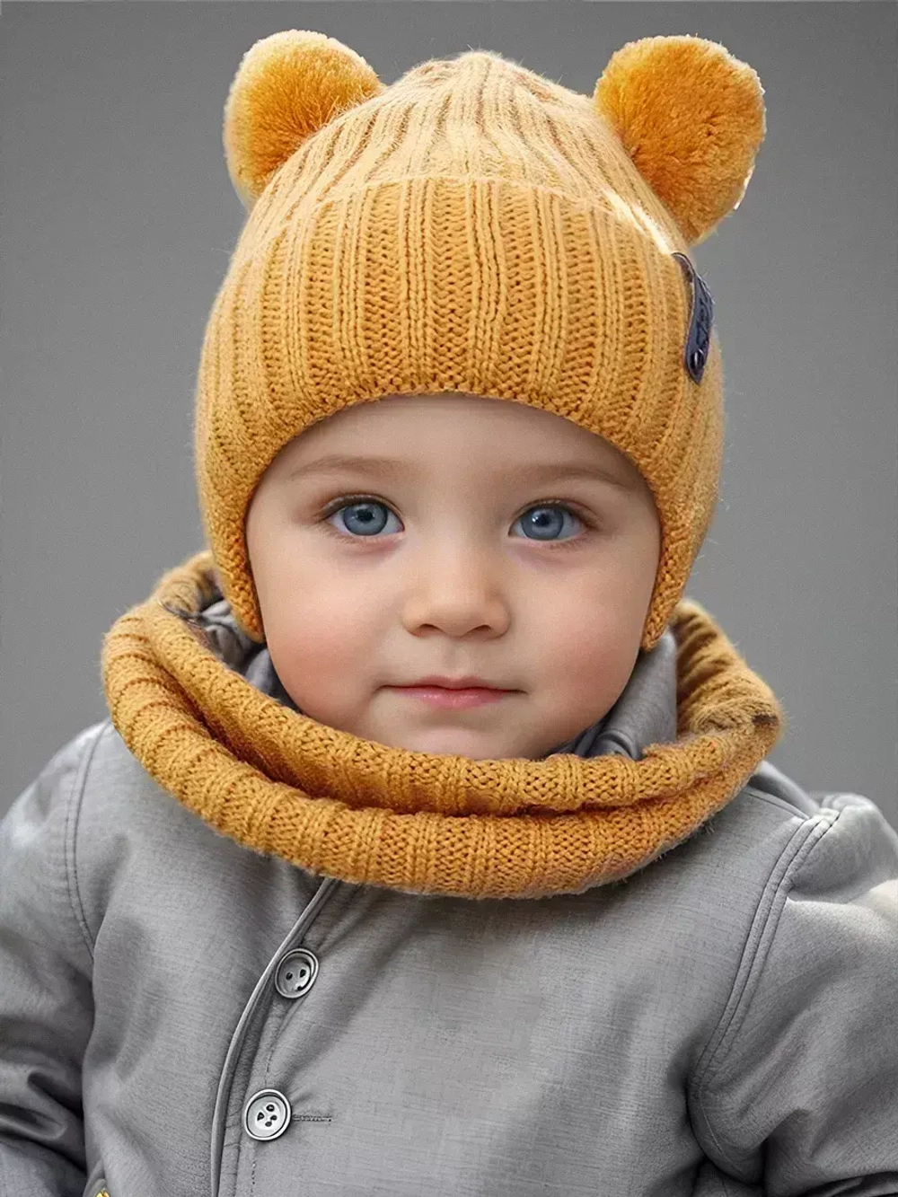 Шапка для мальчика со снудом осенняя