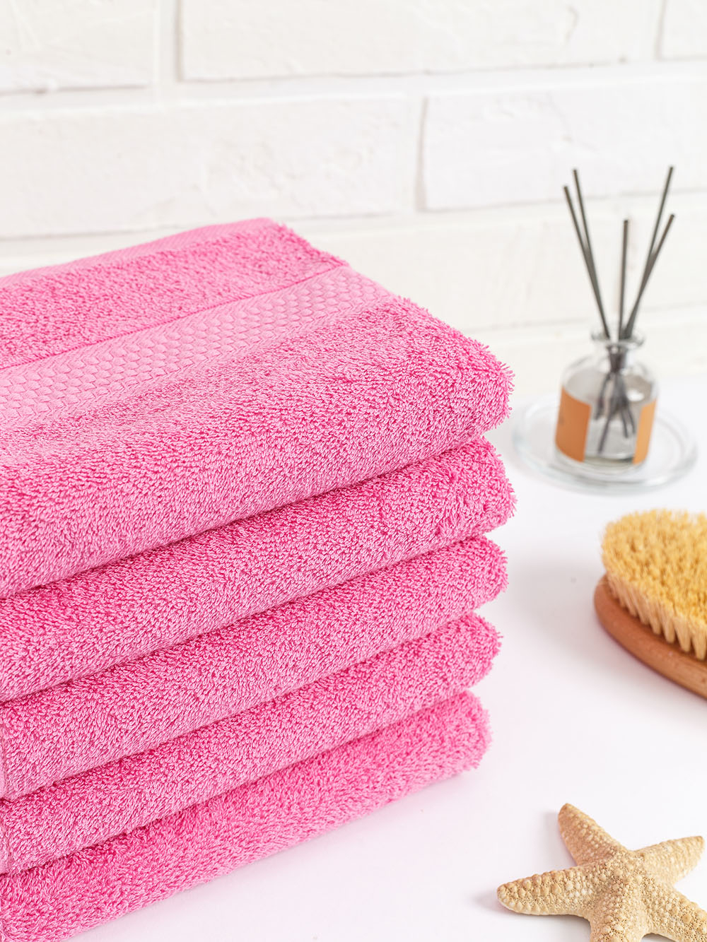 Полотенце махровое, г/к, 100х150, арт. 100-150 BS, 400 гр/м2, цвет: 105-ярко-розовый,