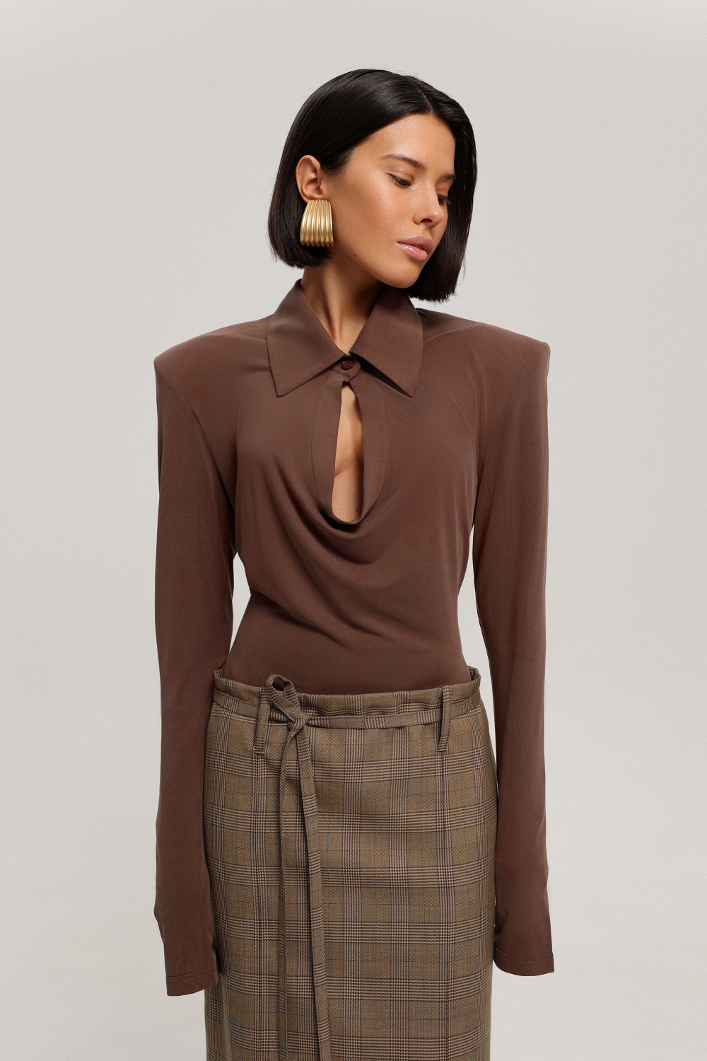 Лонгслив с драпировкой