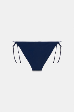 ZARA ОДНОТОННЫЕ ПЛАВКИ-БИКИНИ, МОРСКОЙ СИНИЙ