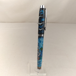 Ручка с колпачком с ручной росписью Палех "Парусник"