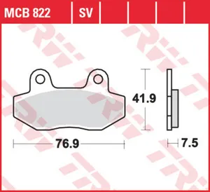 Колодки тормозные дисковые TRW MCB822