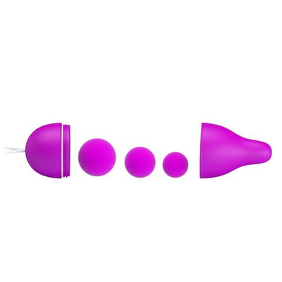 Лиловое вагинальное яйцо с утяжеляющими шариками Kegel Ball (Цвет: лиловый)