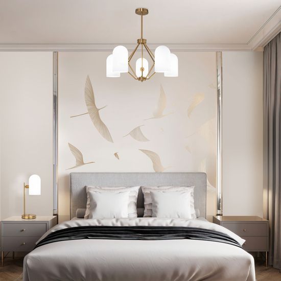 60157/5/ потолочный светильник/ латунь