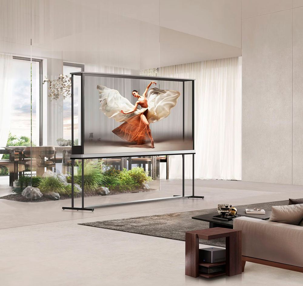 Телевизор LG OLED77T49LA, прозрачный и полностью беспроводной OLED