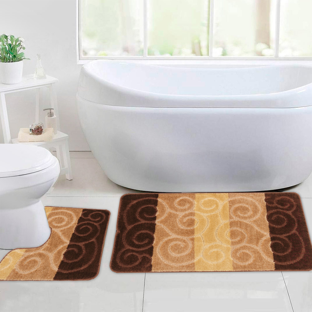 Коврик SILE 2шт 50*80/40*50см (коричневый) 2518