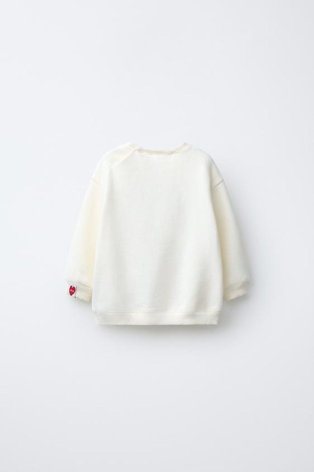 ZARA ТОЛСТОВКА С МАХРОВОЙ НАШИВКОЙ SNOOPY PEANUTS™, СВЕТЛЫЙ ЭКРЮ