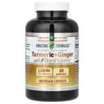 Amazing Nutrition, куркума и имбирь с BioPerine, 180 растительных капсул