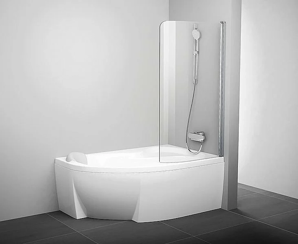 Шторка для ванной Ravak Chrome Rosa CVSK1 160/170 100
