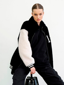 Куртка бомбер из шерсти, SilverFox (арт. S2302-001-7,9)