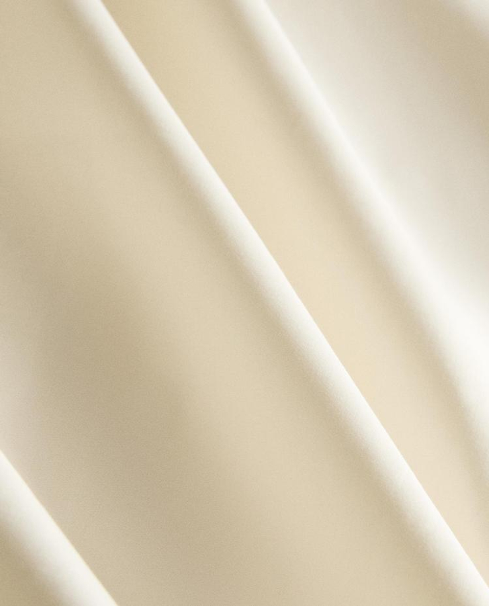 ZARA HOME Сатиновый пододеяльник (1000 нитей на дюйм), кремовый