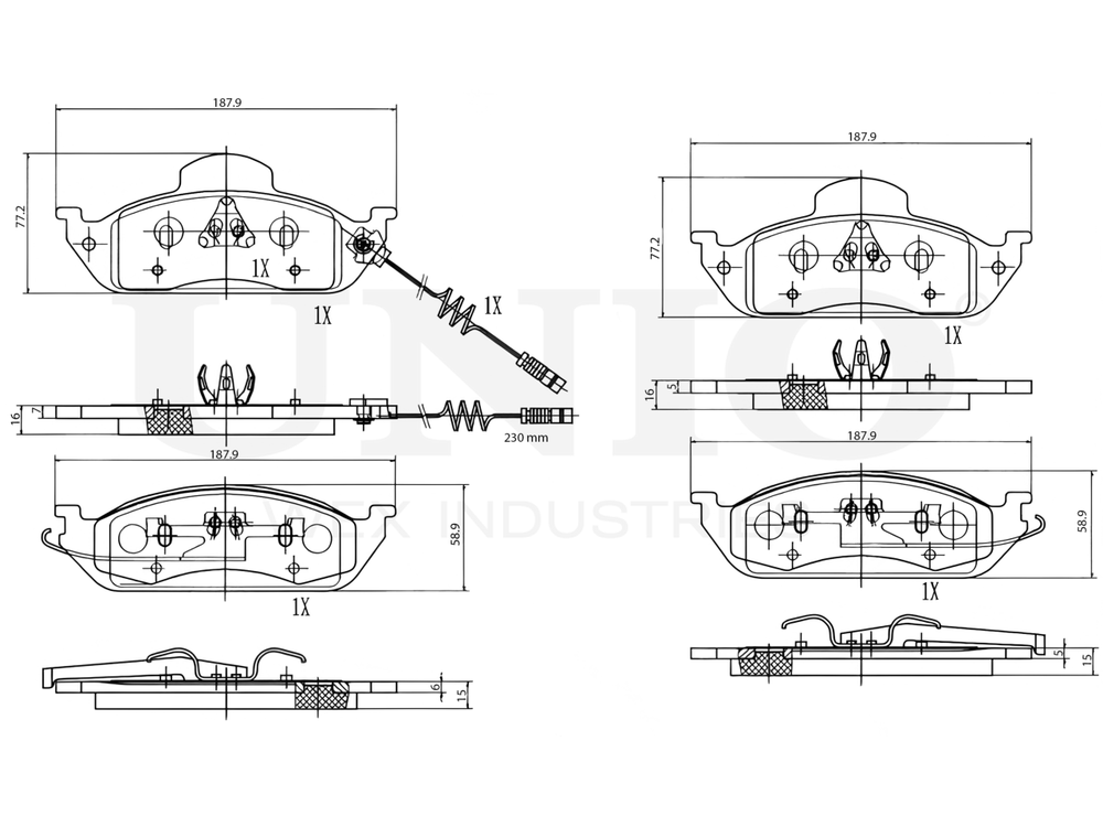 Колодки тормозные диск. передние UNIO BRP-20429