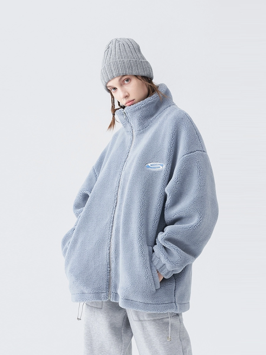 Шерповая куртка HARSHandCRUEL Oversized Sherpa Jacket with High Collar