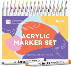 Arrtx акриловые маркеры, 48 шт