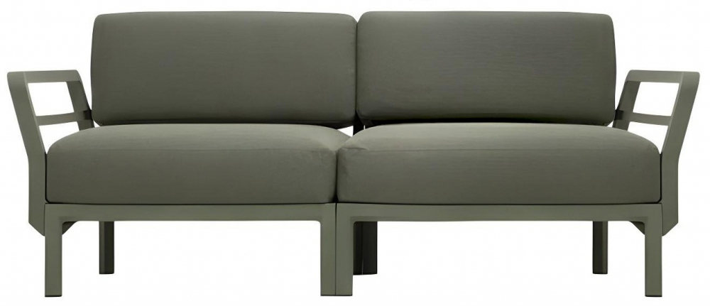 Диван пластиковый с подушками Nardi Maximo 2, кактус, тимьян