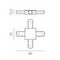 Соединитель X-образный однофазный к 50202X-P, 50203X-P 502126 Lightstar Barra 502146-P