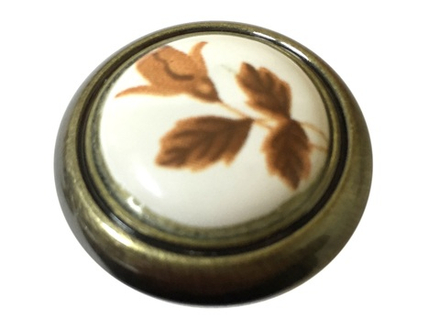 Ручка-кнопка 35 фарфор/узор роза 4324 DV