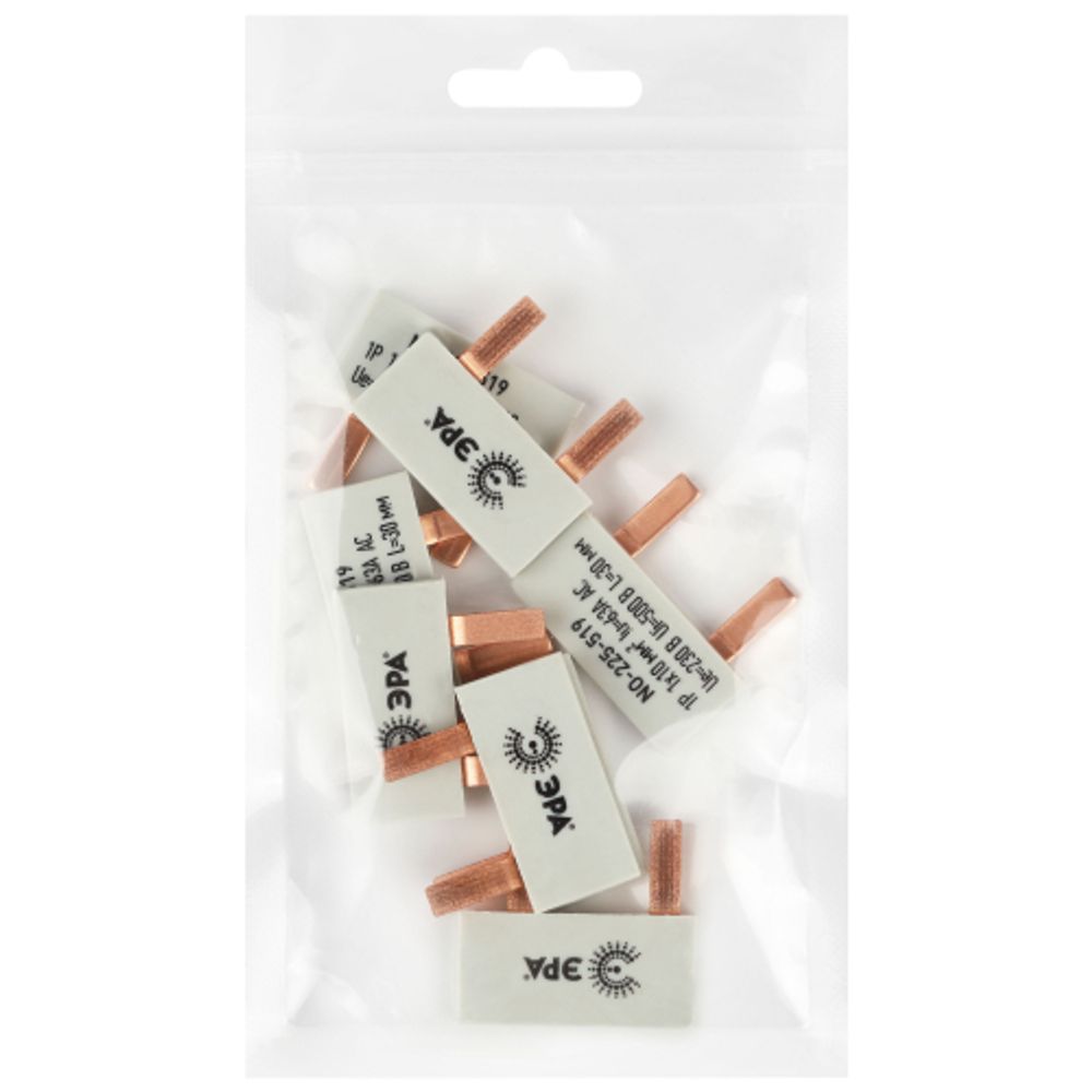 Шина соединительная ЭРА NO-225-519 компактная L фазная PIN штырь 1Р 63А 2 модуля упаковка 8 штук | Шины соединительные и аксессуары