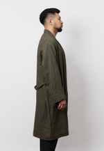 Шапан льняной длинный OYU TOLQYN KHAKI