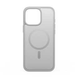 Прозрачный матовый чехол с серыми рамками и с MagSafe от Dux Ducis для iPhone 15 Pro Max, серия Yind Series Case