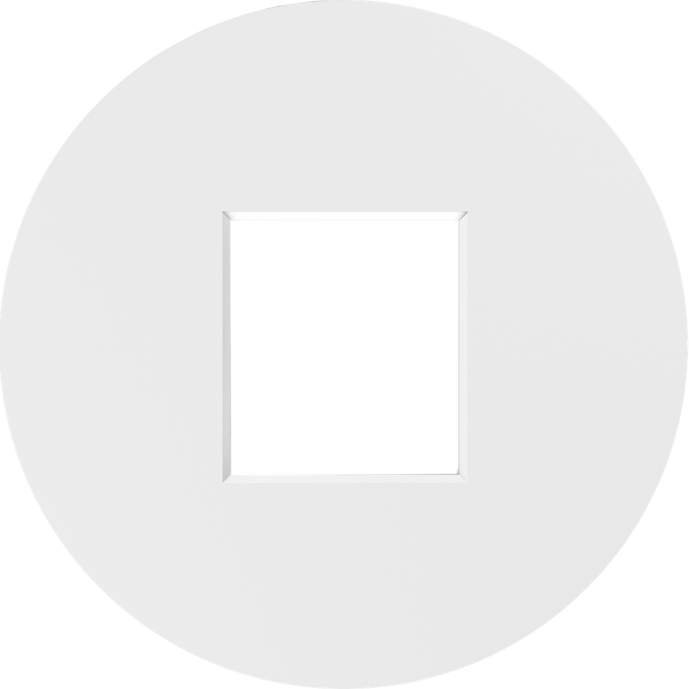 Накладка 1-я для розеток RJ45, TV, SAT, HDMI,  глянцевый белый,  серия D16