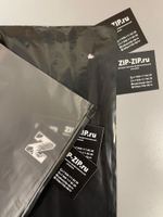 Пакет Слайдер 25*25 см с одной полупрозрачной стороной черный 70 мкм ZIP-ZIP.ru