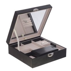 GAEM Шкатулка для украшений и часов с дорожным футляром, L25 W25 H8,5 см