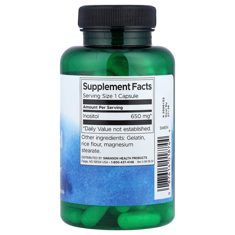 Swanson, Инозитол, 650 мг, 100 капсул