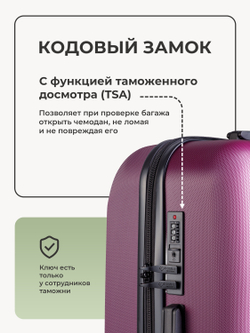 Чемодан S с кейсом в комплекте Винный