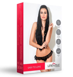 Стринги с доступом и нежной юбочкой Le Frivole черные 46-48