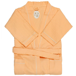 Халат унисекс, ваф, 100%хл, персик, XXL-XXXL, 56-58, Barkas, AI-0106008