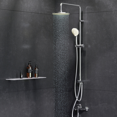 F40890A14 Gem набор 2в1: см-ль д/ванны/душа, верхний душ d 220 мм, ручн.душ 110 мм, 1 ф-ция, душевая