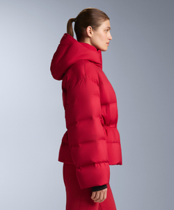 Oysho Легкий водонепроницаемый короткий пуховик Minardi Piume Kayak, красный