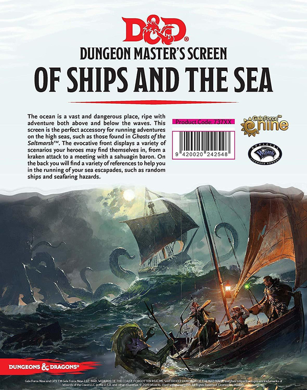 D&D: Dungeon Master's Screen - Of Ships & The Sea
