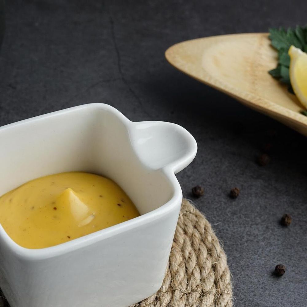 Соусник 70 мл 7,5*6 см h4,5 см Mini Mix с ручкой белый фарфор P.L. Proff Cuisine [6]