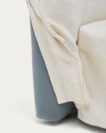 Изголовье кровати Jaira из белого шенилла со съемным чехлом для кроватей шириной до 90 см