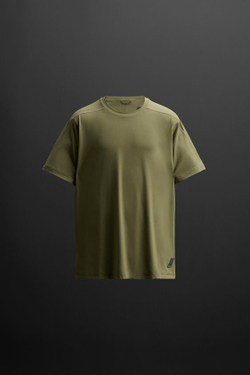 ZARA БАЗОВАЯ СПОРТИВНАЯ ФУТБОЛКА, ОЛИВКОВЫЙ