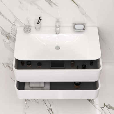 M30FHX1002WG Sensation, База под раковину, подвесная, 100 см, ящики, белый, глянцевая, шт