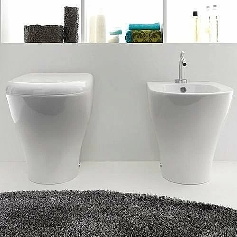 Унитаз приставной Kerasan Aquatech 3718 Белый, безободковый