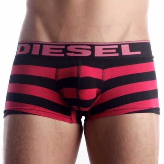 Мужские трусы боксеры фуксия  в черную полоску Diesel  Stripe