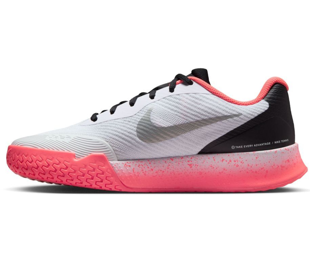 Женские Кроссовки теннисные Nike Vapor Lite 3 HC Premium - white/wolf grey/hot lava