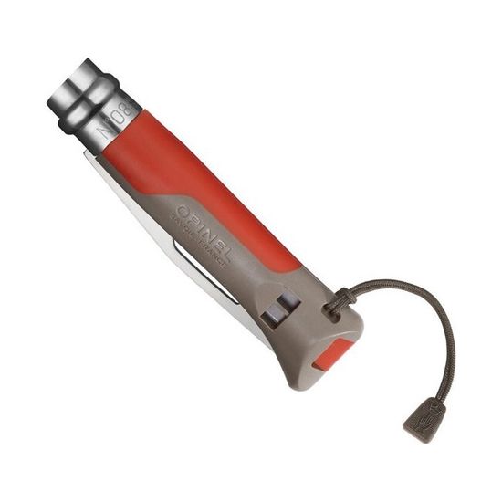 Складной нож Opinel №8 Outdoor Earth, красный c клинком из стали Sandvik™ 12С27, рукоять Полиформальдегид POM (пластик)