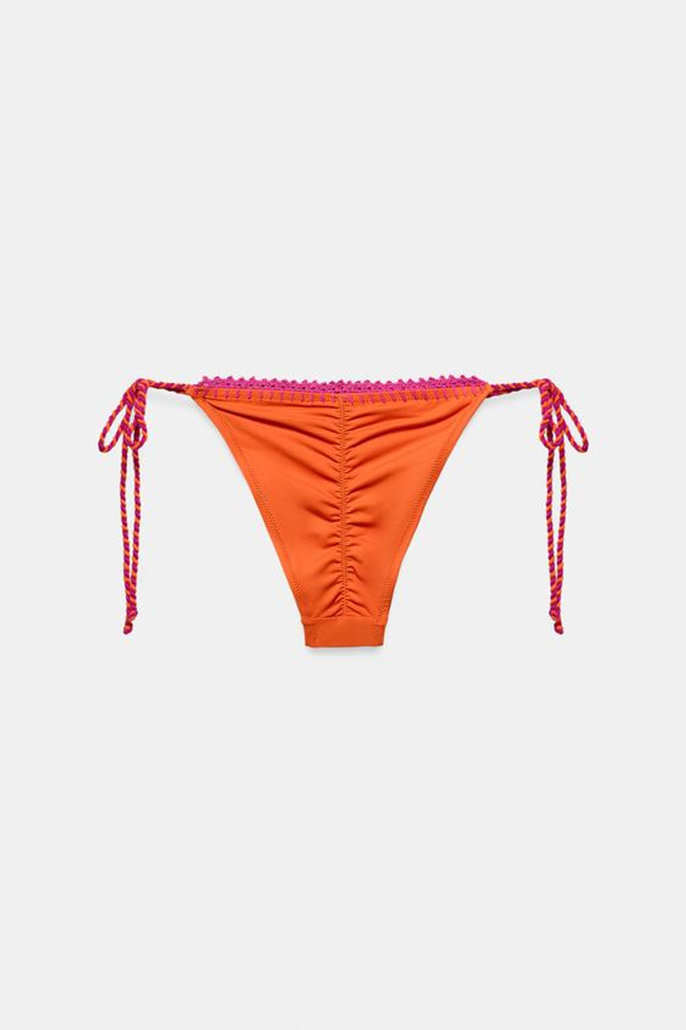 ZARA ПЛАВКИ-БИКИНИ С ЗАВЯЗКАМИ, ОРАНЖЕВЫЙ