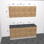 Модульная кухня "Лофт" 1800 Дуб цикорий