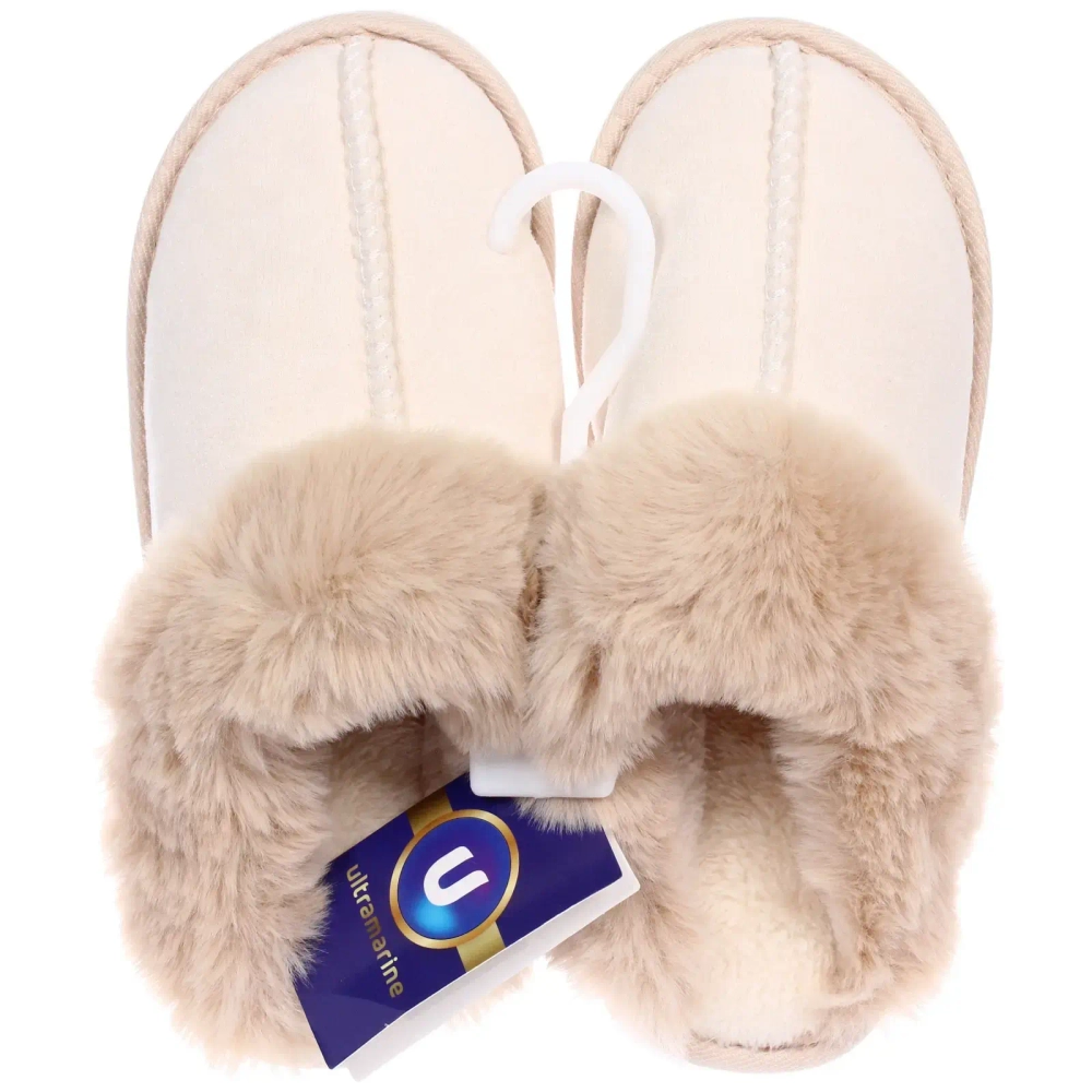 Тапочки женские домашние «IRIS», цвет молочный, р-р 42/43