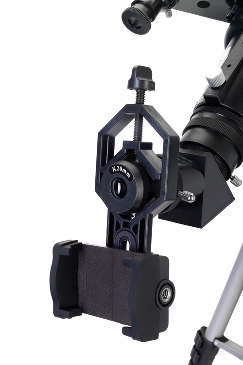 Телескоп Levenhuk Discovery Sky Trip ST70 с книгой Космос. Непустая пустота и держателем для смартфона