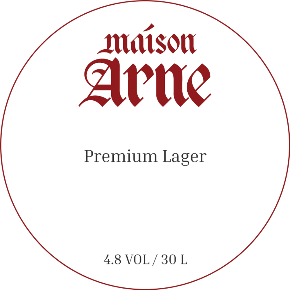 Пиво Мейзон Арне Премиум Лагер / Maison Arne Premium Lager 30л - кег