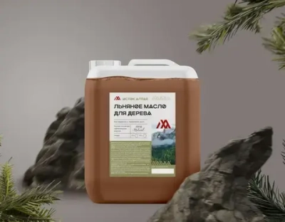 100% Льняное масло для дерева 5 л. Алтайское