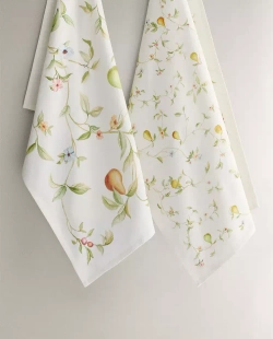 ZARA HOME НАБОР КУХОННЫХ ПОЛОТЕНЕЦ ИЗ ХЛОПКА «ГРУШИ» (НАБОР ИЗ 2 ШТУК), ЗЕЛЕНЫЙ